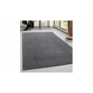 Jednobarevný světle šedý koberec s moderním vzorem a krátkým vlasem, 60 x 100 cm