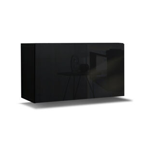 Skříň horizontální GS 2 Barva Dřeva: Černá matná + lesklé čelo