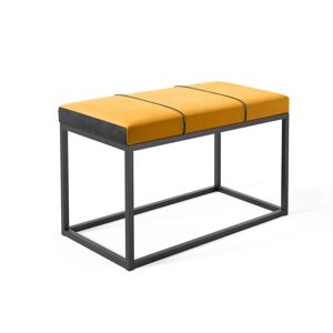 Eka Čalouněná lavice s kovovým rámem 80 x 40 cm - Oranžová