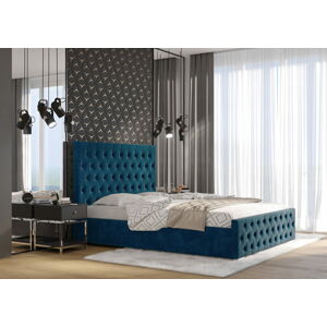BM Čalouněná postel Riami - 180x200 cm - Modrá