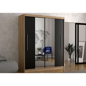 IDZ Šatní skříň Torino se zrcadlem Barva dřeva: Sonoma + Černá
