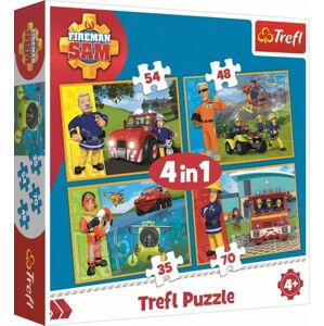 MR Dětské puzzle 4 v 1 - Požárník Sam