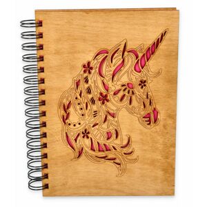 NEF Zápisník s dřevěnými deskami - UNICORN