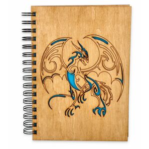 NEF Zápisník s dřevěnými deskami - Drak
