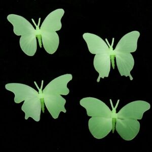 4L Nalepovací svítící motýlci - 4 kusy