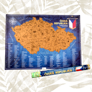4L Stírací mapa české republiky 82 x 59 cm - Speciální edice
