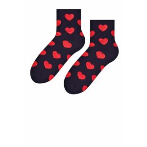 4L Zamilované ponožky - Černé se srdíčky