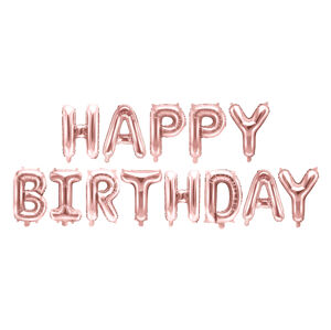 PCo Narozeninové balónky Happy Birthday - Růžové 34 x 35cm