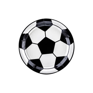 PCo Papírové talířky - motiv Fotbalový míč 18 cm, 6ks