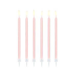 PCo Dortové svíčky - růžová 14cm, 12ks