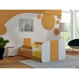 Kantori Postel Milošek 90x200 cm se šuplíkem, roštem a matrací - orange