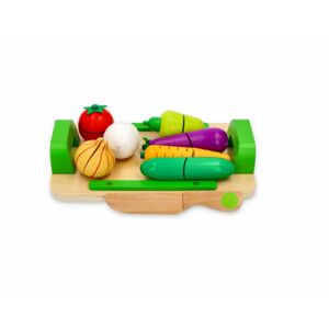 NEF Dětská dřevěná sada - Zelenina s prkénkem