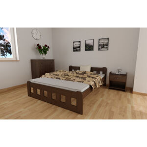 Maxi Zvýšená postel z masivu Nikola 120 x 200 cm - barva Ořech ROŠT ZDARMA
