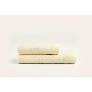 Sada 2 krémových ručníků Lykia, 50x90 cm - 70x140 cm