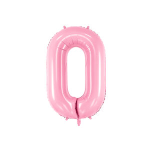 PCo Balónek fóliový "0" - růžová