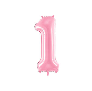 PCo Balónek fóliový "1" - růžová