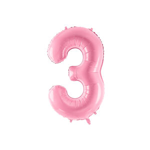 PCo Balónek fóliový "3" - růžová