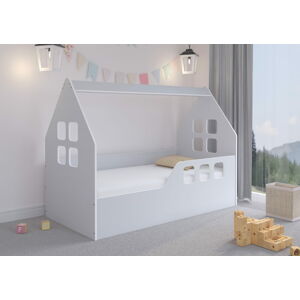 WD Dětská postel ve tvaru domečku - 160 x 80 cm Šedá - 2. jakost