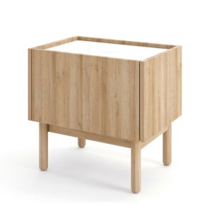 PSK Noční stolek BORA, Riviera/Marmur Bianco 50 cm