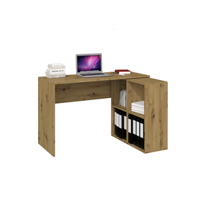 TPS Rohový psací stůl PLUS s policemi 120 cm - Dub artisan