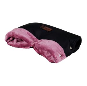 BBL Zimní rukávník na madla kočárku - černá / růžová