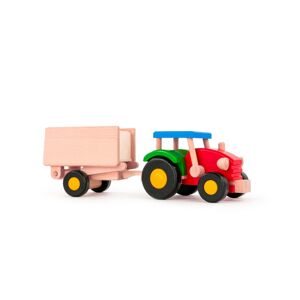 Dvěděti Dřevěný traktor s přívěsem