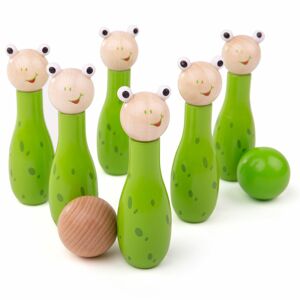 Bigjigs Toys Dřevěné kuželky - Žabky