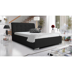 Eka Čalouněná postel STAR 180x200 cm s dřevěným úložným prostorem, Eko-kůže (Soft 11)