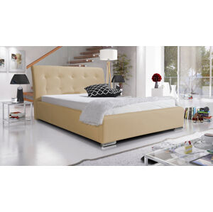 Eka Čalouněná postel STAR 180x200 cm s dřevěným úložným prostorem, Eko-kůže (Soft 01)