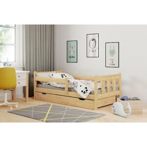 STA Dětská postel z masivu IRINA - 160x80 cm, Přírodní borovice - 2. jakost ROŠT ZDARMA