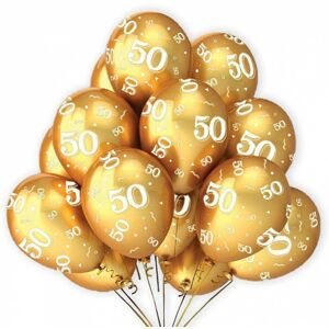 Alvarak Balónky zlaté k 50. výročí (7 ks)