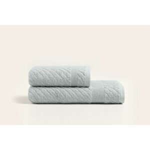 Sada 2 šedých ručníků Lykia, 50x90 cm & 70x140 cm