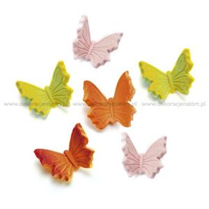 Cukrová dekorace Motýli barevní (100 ks) Trvanlivost do 14.4.2024!