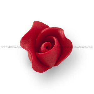 Cukrová dekorace Růže malé bordó (25 ks)