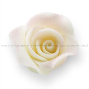 Cukrová dekorace Růže velké bílé (12 ks)