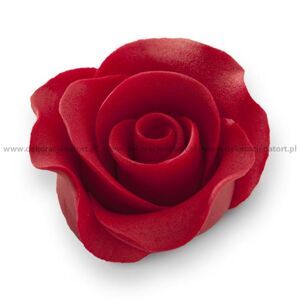 Cukrová dekorace Růže velké bordó (12 ks)