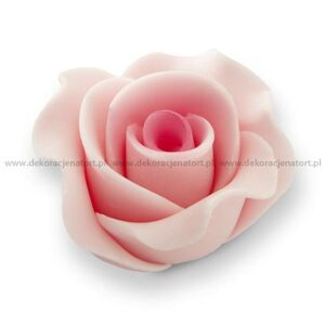 Cukrová dekorace Růže velké růžové (12 ks)