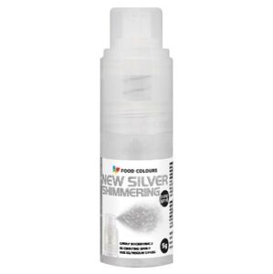 Food Colours Třpytky v rozprašovači New Shimmering Silver (5 g) Bez E171