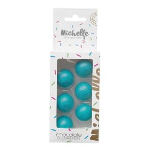 Michelle čokoládové koule modré perleťové velké (6 ks)