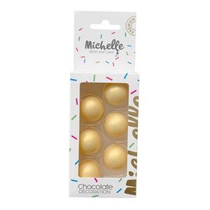 Michelle čokoládové koule světle zlaté velké (6 ks)