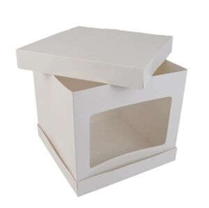 Patrová krabice tenká na dorty s jedním okénkem (33 x 33 x 30 cm)
