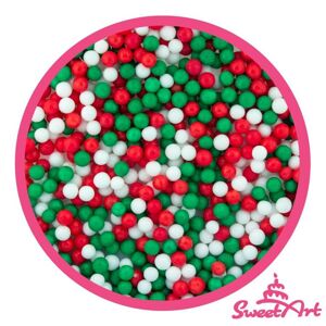 SweetArt cukrové perly Christmas mix 5 mm (1 kg)