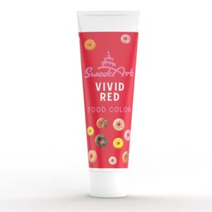 SweetArt gelová barva tuba Vivid Red (30 g)