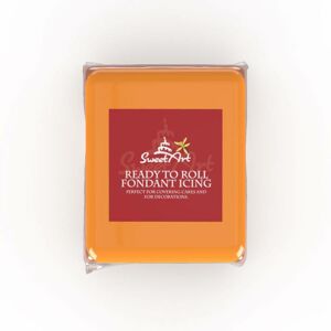 SweetArt potahovací a modelovací hmota vanilková neonový efekt Orange (250 g)