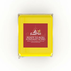 SweetArt potahovací a modelovací hmota vanilková Yellow (250 g)