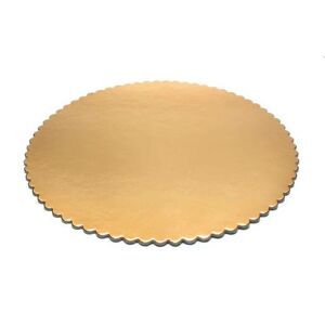 Podložka pod dort zlatá hrubá vlnka kruh 24 cm (1 ks)