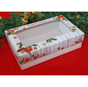 Vánoční krabice na cukroví s potiskem (25 x 15 x 7 cm)